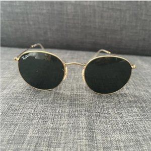 Ray-Ban Round Metal Gold Frame Sunglasses